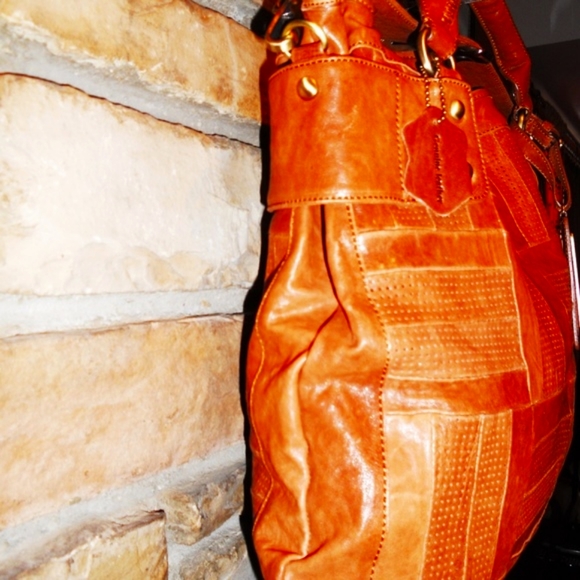 ROXBURY Patchwork Leather BRN. Satchel~NWOT $399 - Picture 4 of 8